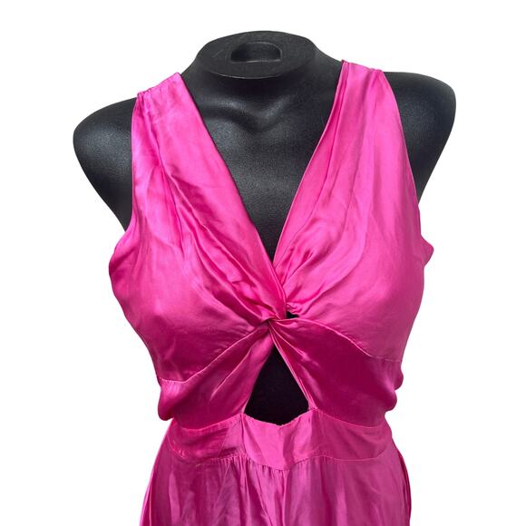 Sofia Lela Twisted Keyhole Maxi Dress in Azalia Pink M/L - Picture 2 of 5